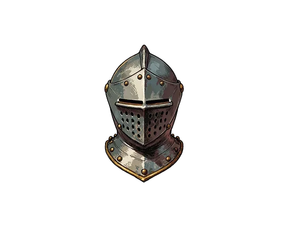 A 3D knight helmet